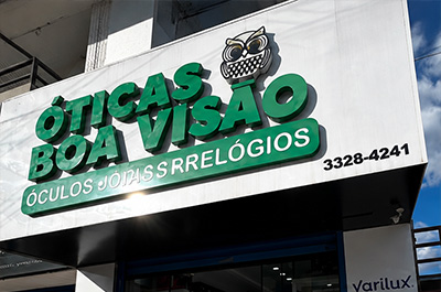 Fachada da Óticas Boa Visão no bairro Efapi