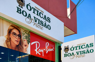 Fachada da Óticas Boa Visão no bairro Efapi
